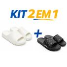Kit 2 Pares Chinelo Nuvem Slide Feminino Macio, Flexível e Confortável para Casa, Banho e Lazer Kit 2 Pares Chinelo Nuvem Slide Feminino Macio, Flexível e Confortável para Casa, Banho e Lazer