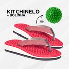 Kit 2 Pares Chinelo Ortopedico + Bolinha Massageadora