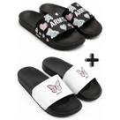 Kit 2 Pares Chinelo Slide Feminino Confortável Leve Macio Antiderrapante para Dia a Dia Praia Piscina