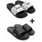 Kit 2 Pares Chinelo Slide Feminino Confortável Leve Macio Antiderrapante para Dia a Dia Praia Piscina