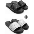 Kit 2 Pares Chinelo Slide Feminino Confortável Leve Macio Antiderrapante para Dia a Dia Praia Piscina