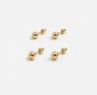 Kit 2 pares de Brincos de Ouro 18k de 3 e 4mm bebê, Infantil, 2º Furo