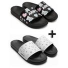 Kit 2 Pares de Chinelo Slide Feminino Fashion Moderno com Ajuste Perfeito e Muito Conforto Kit 2 Pares de Chinelo Slide Feminino Fashion Moderno com Ajuste Perfeito e Muito Conforto