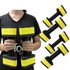Kit 2 Pares de Halteres Hidroginástica Em EVA 1 A 2 Kg DF4011-BK Preto/Amarelo Dafoca Sports