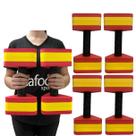 Kit 2 Pares de Halteres Hidroginástica Em EVA 3 A 4 Kg DF4013-AM Vermelho/Amarelo Dafoca Sports