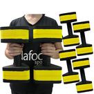 Kit 2 Pares de Halteres Hidroginástica Em EVA 3 A 4Kg DF4013-BK Preto/Amarelo Dafoca Sports