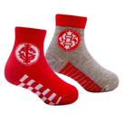 Kit 2 Pares de Meia Bebê Internacional Vermelho e Cinza