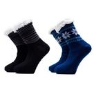 Kit 2 Pares De Meias Térmica Forrada Lã Adulto Unissex Antiderrapante Para O Frio Inverno