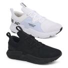 Kit 2 Pares de Tênis Wave Esportivo Caminhada Corrida Performance Off-White