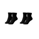 Kit 2 pares meia canelada térmica feminina pelúcia inverno