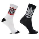 Kit 2 Pares Meia Esportiva Futebol Running Bike Corinthians