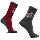 Kit 2 Pares Meia Esportiva Run Bike Gym Futebol Fluminense