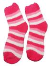 kit 2 pares Meia Pelúcia Feminino Listras Inverno Quente Proteção Frio