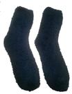 kit 2 pares Meia Pelúcia Masculino Inverno lisa Quentinha Proteção Frio