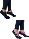 Kit 2 Pares Meia Sapatilha Pilates Fitness Pegada Leve