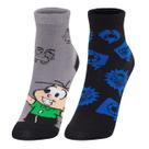 Kit 2 Pares Meia Soquete Infantil Turma da Mônica N.23 a 26 - Cia da Meia