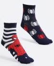 Kit 2 Pares Meias Infantil Soquete Homem Aranha Marvel-45053