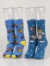 Kit 2 Pares Meias Tom E Jerry Infantil Divertida Casual P