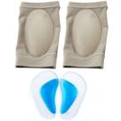 Kit 2 Pares Palmilhas Gel Silicone Ortopédica Fascite Curva do Pé Alívio Dores