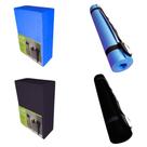 Kit 2 Pares Resistente Bloco + Tapete Yoga Azul Preto Kit 2 Pares Resistente Bloco + Tapete Yoga Azul Preto