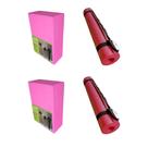 Kit 2 Pares Resistente Bloco + Tapete Yoga Vermelho Evamax