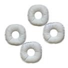 Kit 2 Pares Rosquinhas para seios amamentação Lavável branca 4 uni