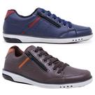 Kit 2 Pares Sapatênis Masculino Casual Fechamento Elastico e Ziper
