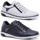 Kit 2 Pares Sapatênis Masculino Fechamento Elastico e Ziper Kit 2 Pares Sapatênis Masculino Fechamento Elastico e Ziper