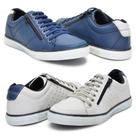 Kit 2 Pares Sapatenis Masculino Ziper Cadarço Casual Social Confortável 754