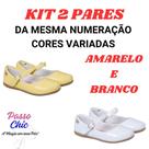 Kit 2 Pares Sapatilha Infantil Menina Verniz Lisa Confortável Boneca Moda Blogueirinha
