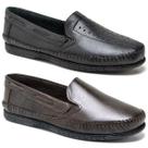 Kit 2 Pares Sapatilha Masculina Mocassim Couro Legitimo