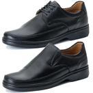 Kit 2 Pares Sapato Comfort Confortavel Preto/Preto