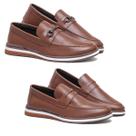Kit 2 Pares Sapato Mocassim Masculino Leve Macio Casual Confortavel Top