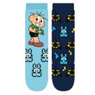 Kit 2 Pares Soquete Juvenil Cebolinha Tam 34 a 38