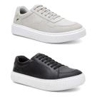 Kit 2 Pares Tênis Casual 100% Couro Legítimo Masculino