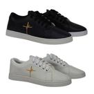 Kit 2 Pares Tênis Casual Conforto Feminino Super Leve Branco e Preto