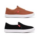 Kit 2 Pares Tênis Casual Masculino Feminino + Palmilha Bolha em Gel