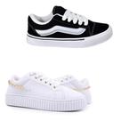 Kit 2 Pares Tênis Chain Confortável Leve + Oldskool feminino Lindo Kit