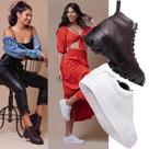 Kit 2 pares Tenis Feminino Com Sola Anti-Derrapante - KIT FEMININO DOIS PARES LINDOS1 Tenis Cano Curto 1 Coturno Spor