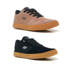 Kit 2 Pares Tênis Infantil Preto Bege Menino Casual Sapatenis Skatista