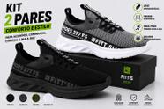 Kit 2 Pares Tênis Masculino Casual Academia Corrida Caminhada Leve Antiderrapante Kit 2 Pares Tênis Masculino Casual Academia Corrida Caminhada Leve Antiderrapante
