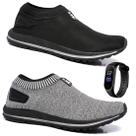 Kit 2 Pares Tênis Meia Masculino Casual Calce Fácil Com Elástico + Relógio Digital Kit 2 Pares Tênis Meia Masculino Casual Calce Fácil Com Elástico + Relógio Digital