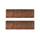Kit 2 Passadeiras Beira de Cama Apolo Chocolate 50x100cm Shaggy Felpuda Antiderrapante Para Sala