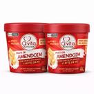 Kit 2 Pasta de Amendoim Choc Branco e Leite em Pó QVITA 450g