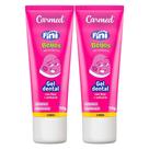 Kit 2 Pasta de Dente Fini Beijos Creme Dental Gel 70g com Flúor Carmed