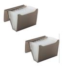 Kit 2 Pastas Sanfonadas Plástica Duplicata 31 Divisórias 19x24cm Divisórias:31Cor:Fume