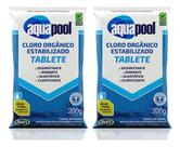 Kit 2 Pastilha Cloro Estabilizado 200g Tratamento Piscina