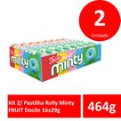 Kit 2/ Pastilha Rolly Minty FRUIT Docile 16x29g
