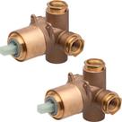 Kit 2 Pc Base Monocomando Misturador Chuveiro 1/2 3/4 Docol