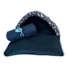 Kit 2 Pçs Cama Iglu e Toca e Saco de Dormir Pet 2 em 1 Téo Impermeável
